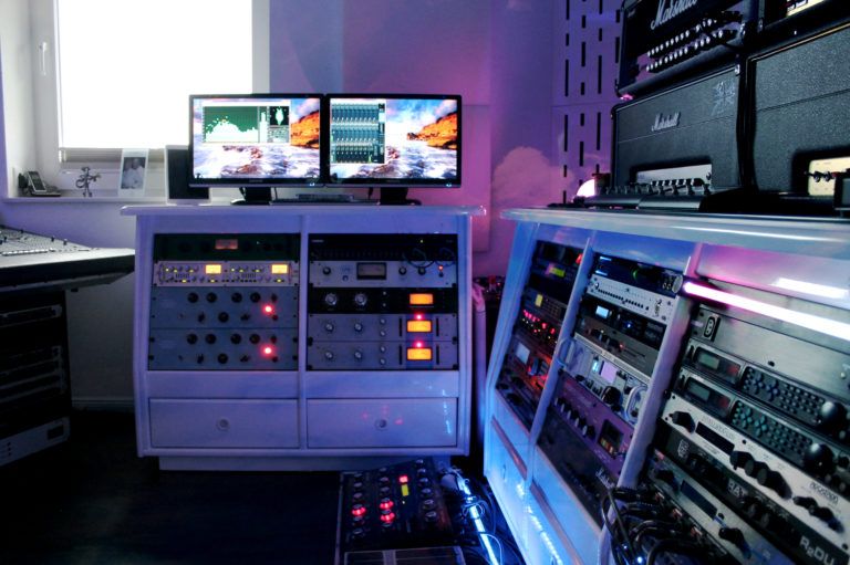 Outboard of Giovanni Vindigni with ADAM S3X-H active midfield monitors