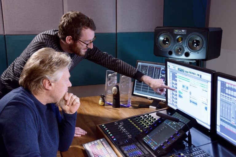John Cobban and William Cory from Arteus Post Production in one of the 5.1 suites equipped with ADAM S3X-H and S2X studio monitors
