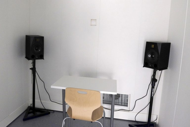 TU Delft's SenseLab equipped with ADAM A7X studio monitors.