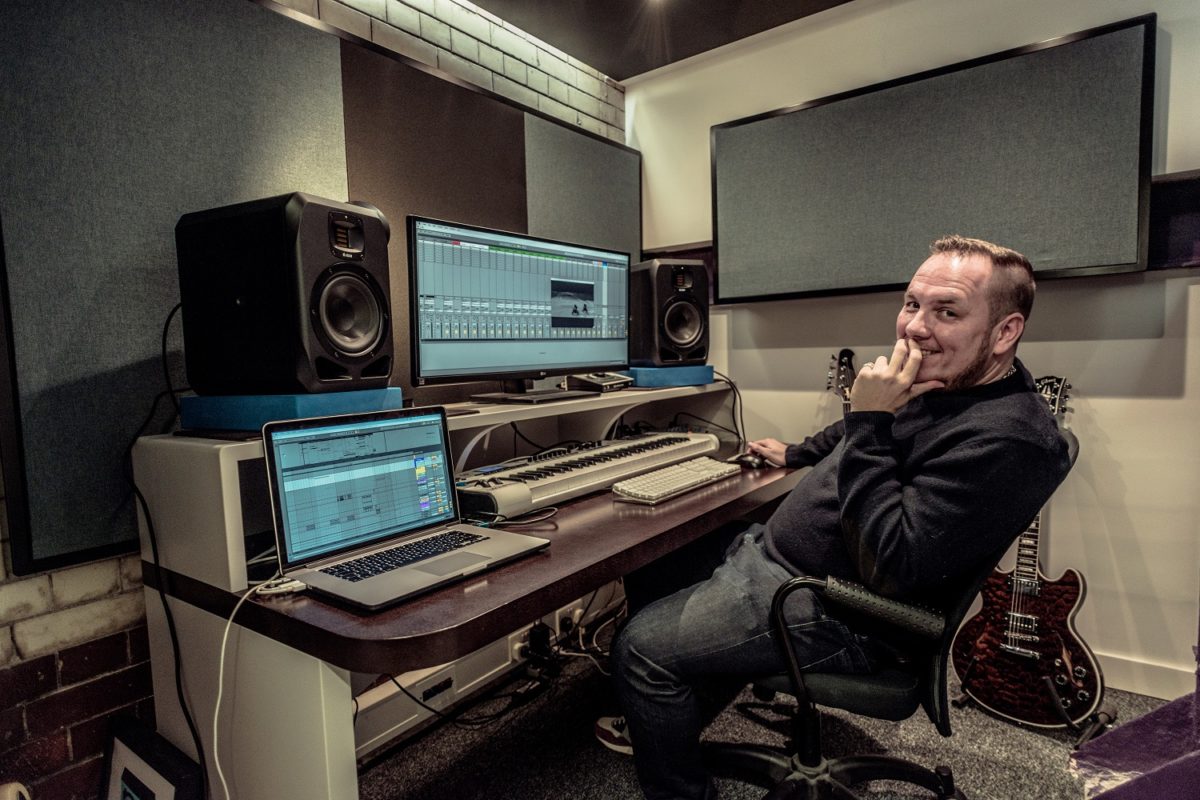 ADAM Audio S2V nearfiled monitors at Feel For Music (Ben Sumner) in the Metropolis Studio complex. Photo by Tom Rowland
