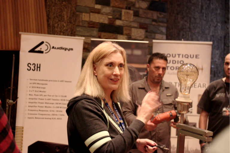 Sylvia Massy at a recording masterclass with S Series studio monitors from ADAM Audio