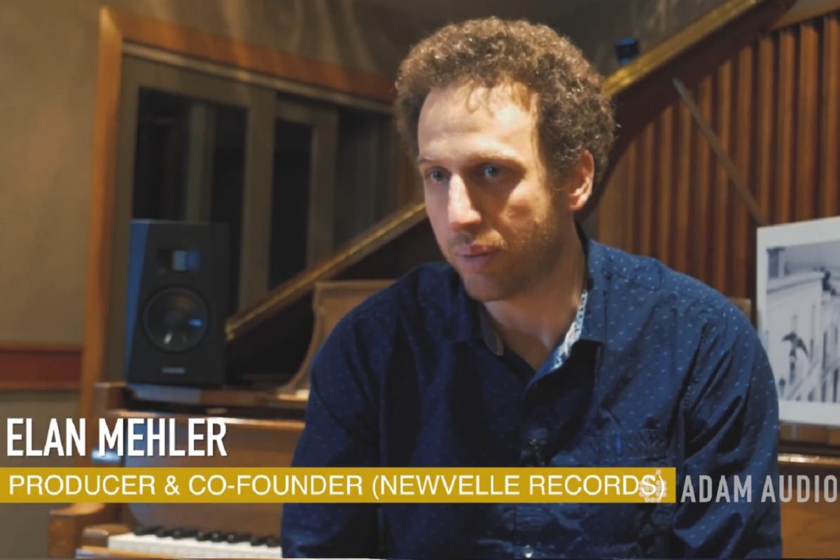 Composer Elan Mehler with his ADAM Audio T7V studio monitors