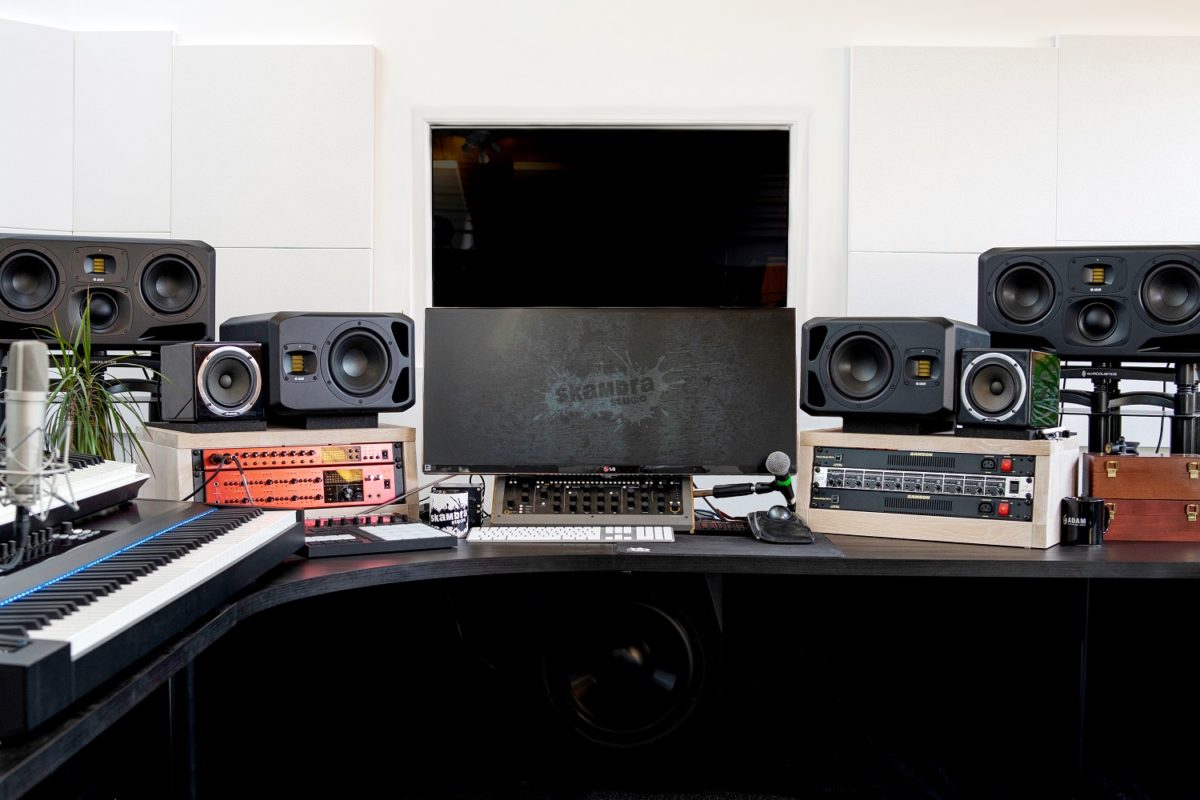 ADAM Audio S2V and S3H studio monitors as well as a Sub15 subwoofer Jørgen Manke's Skambra Studios, Norway.