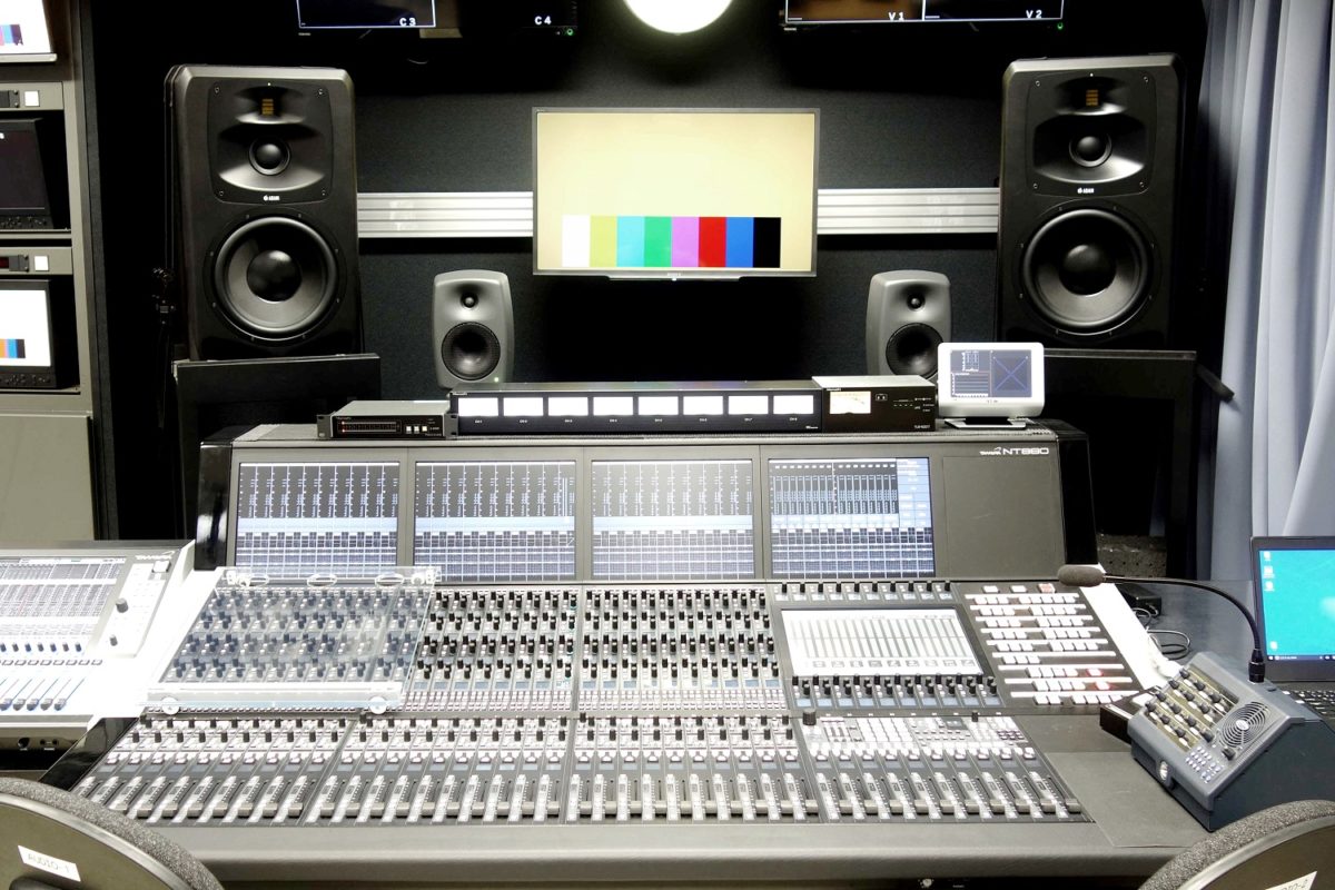 Studio at TV Saitama Tokyo equipped with ADAM Audio S5V main monitors