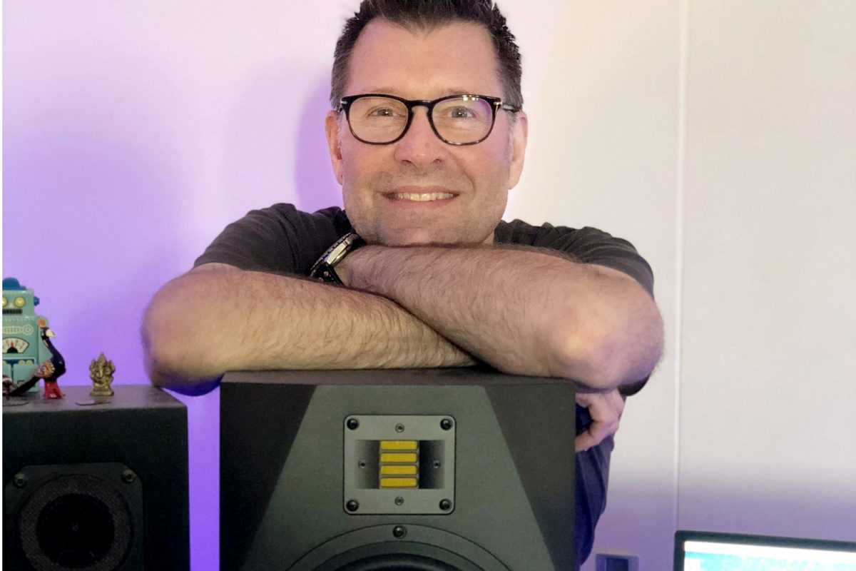Graham Stack with his ADAM Audio A8X studio monitors